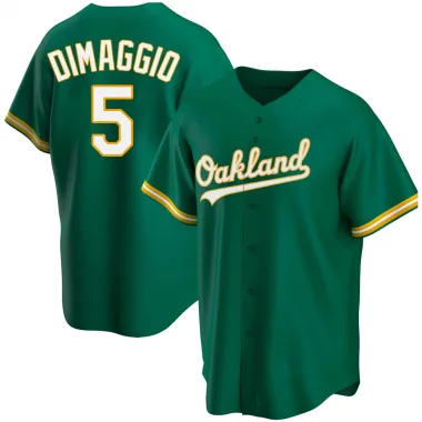 Joe Dimaggio Youth Replica Oakland Athletics Green Kelly Alternate Jersey