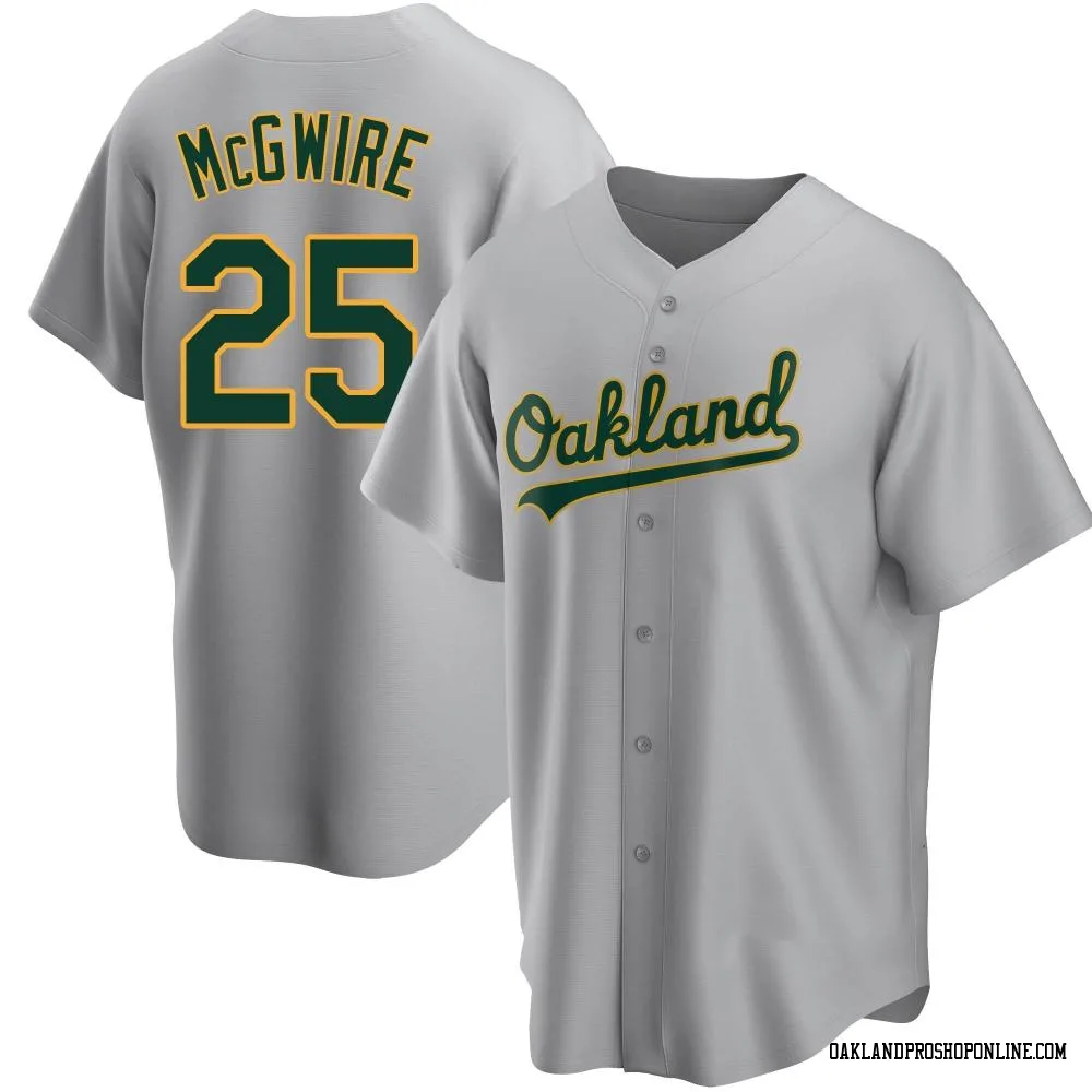 Mark McGwire Men s Replica Oakland Athletics Gray Road Jersey